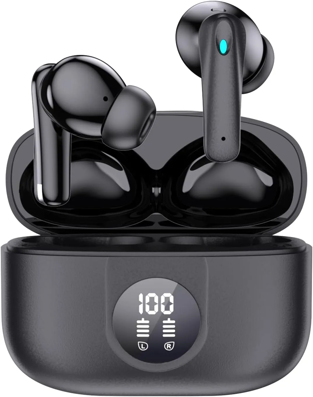 HomeSpot True Wireless Earbuds, Active Noise Cancellation Bluetooth 5.3 TWS with 4 ENC mic, Charging Case with Battery Level Indication, Low Latency 30 Hrs Playback time