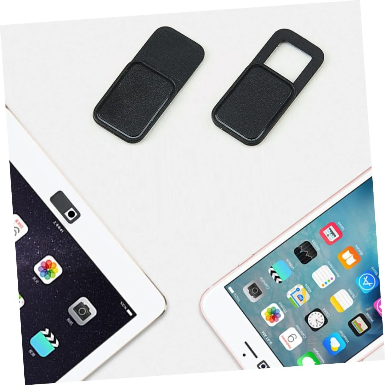Homoyoyo 6pcs Laptop Webcam Cover Slider Privacy Protect for Computers Tablets Phones Metal Oval Shutter