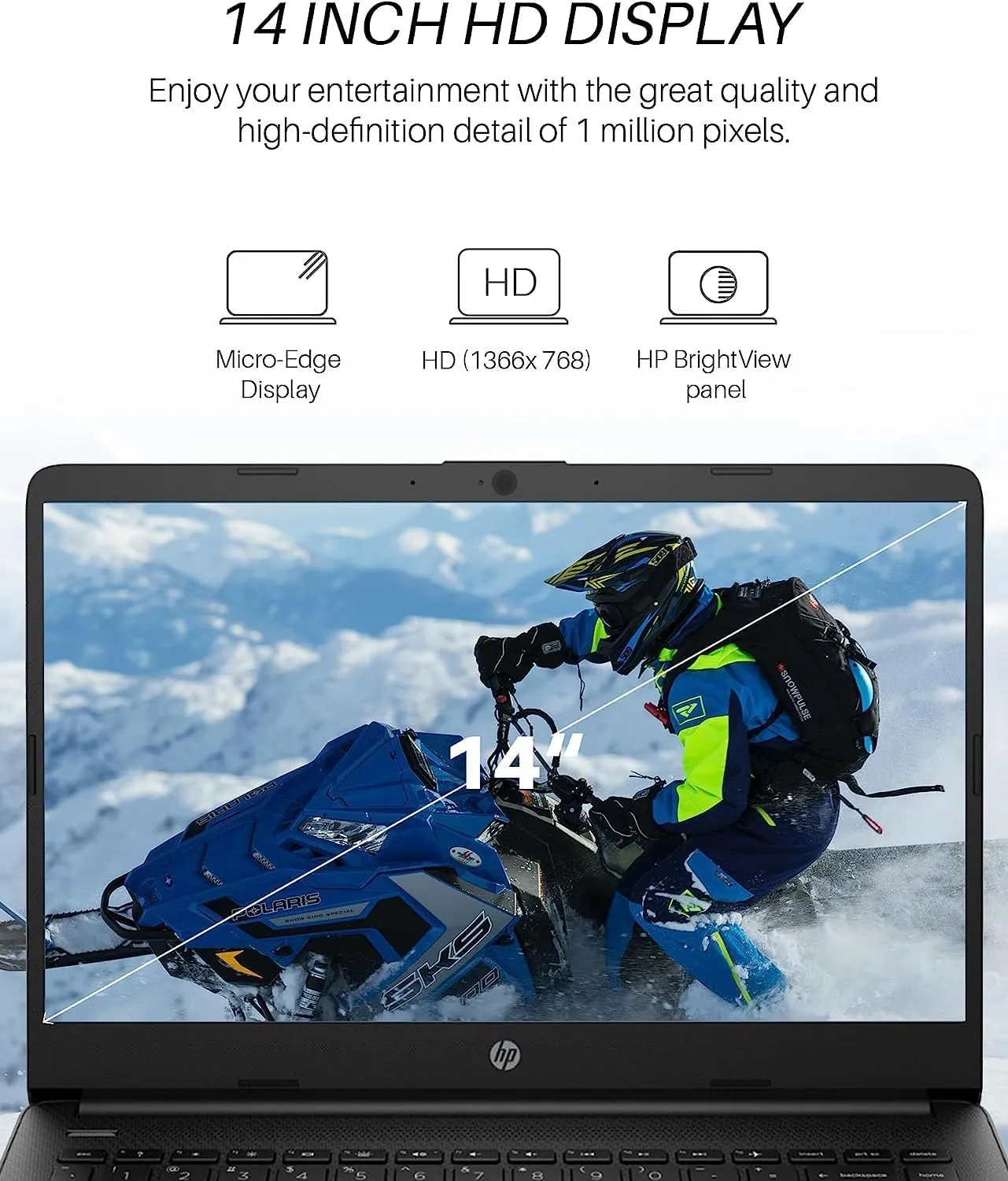 HP 14" Laptop for Student Business, with 1-Year Office 365, Intel Quad-Core N4120, 8 GB RAM   384 GB Storage (128GB eMMC 256GB MSD), Long Battery Life, Wi-Fi, HDMI, Windows 11 S, Mouse, Black