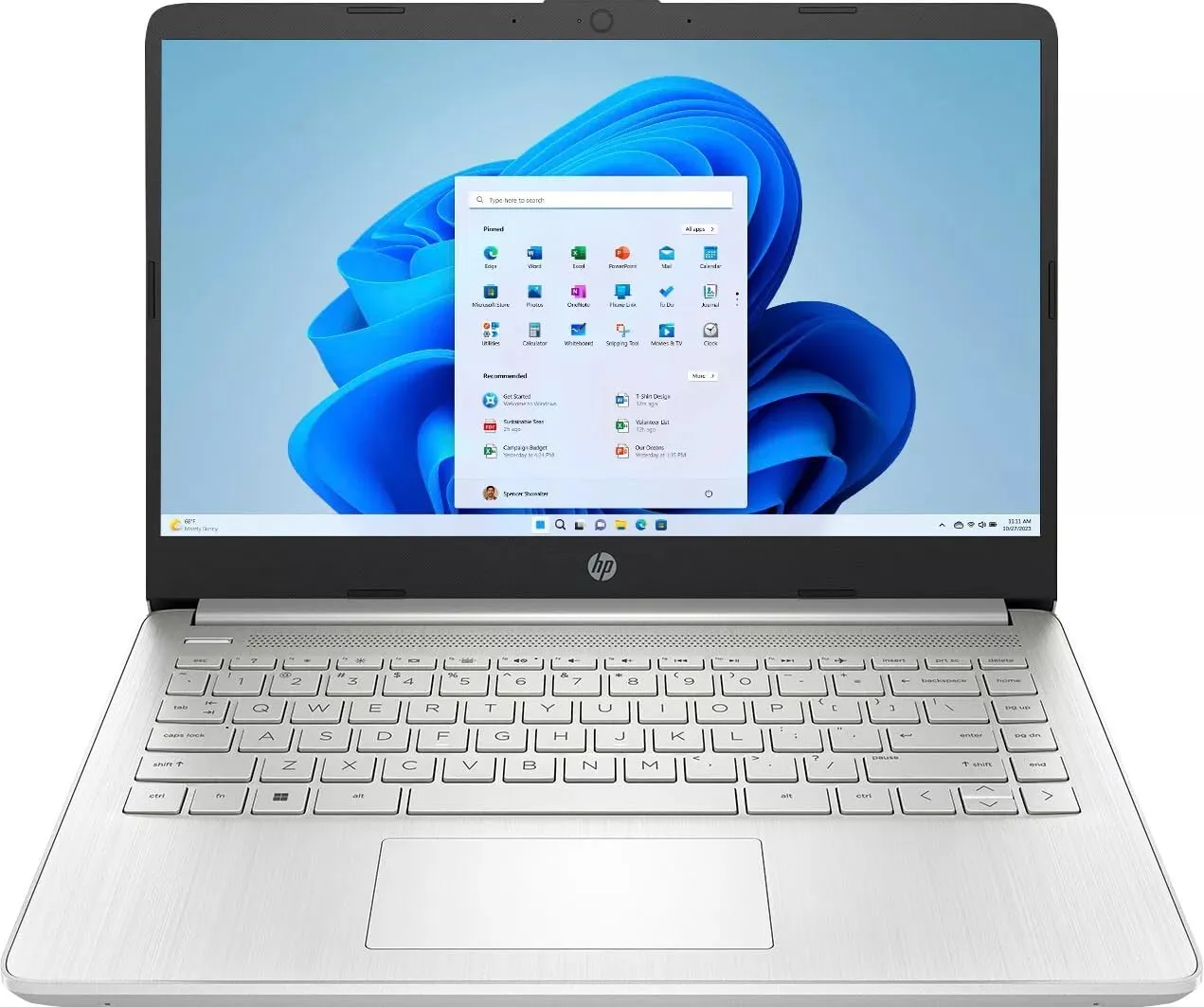 HP 14" Ultral Light Laptops, Intel Celeron N4120, 16GB RAM, 384GB Storage(128GB eMMC 256GB Micro SD), with Office Lifetime License & Windows 11 Pro, Long Battery Life, Wi-Fi, MicroSD, HDMI, Silver