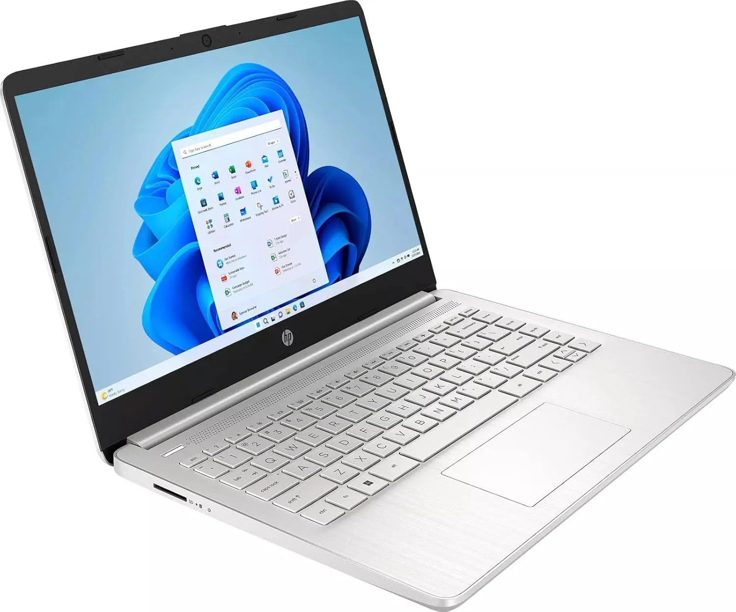 HP 14" Ultral Light Laptops, Intel Celeron N4120, 16GB RAM, 384GB Storage(128GB eMMC 256GB Micro SD), with Office Lifetime License & Windows 11 Pro, Long Battery Life, Wi-Fi, MicroSD, HDMI, Silver