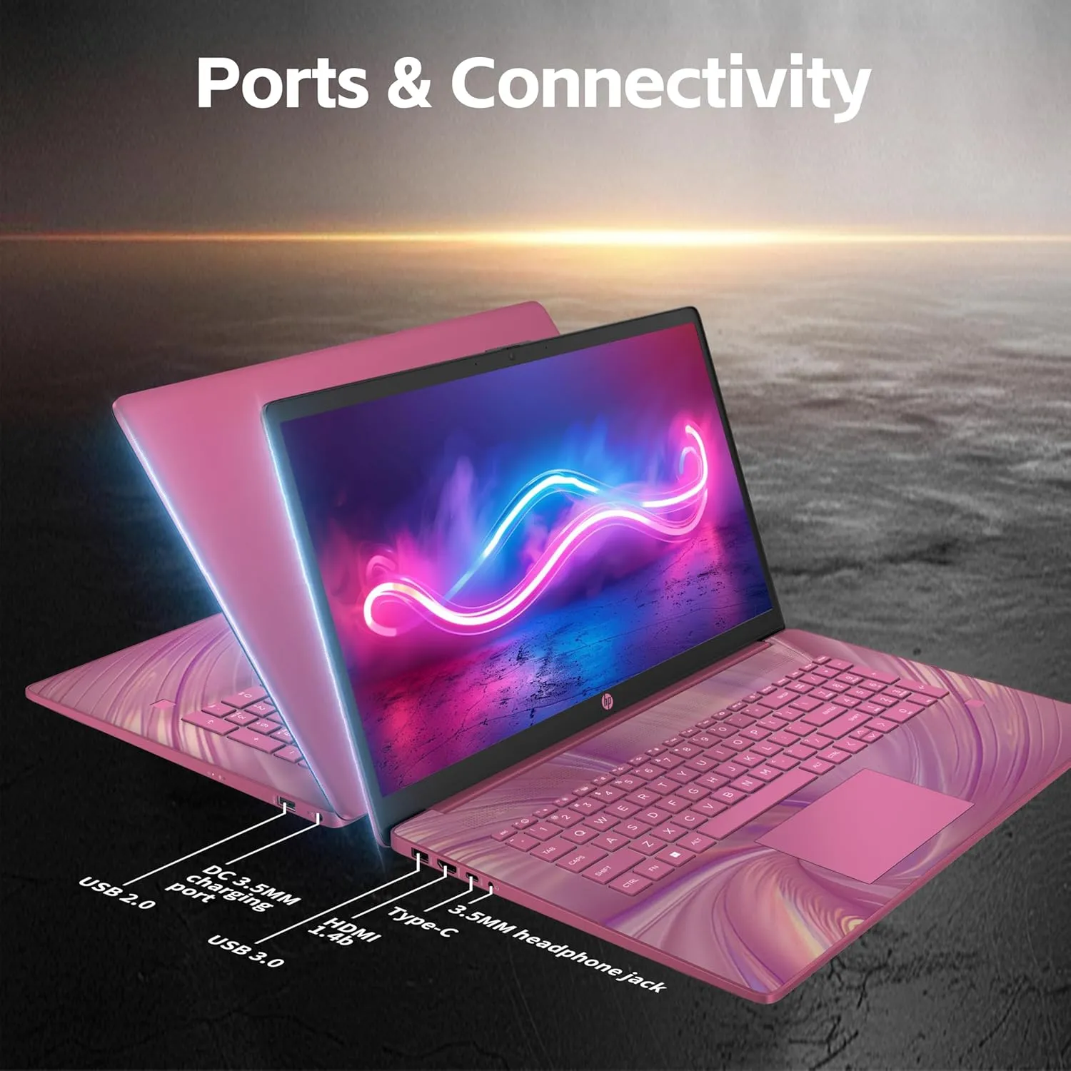 HP 17 Laptop, Intel Celeron N4120 Processor, 17.3 HD  Touchscreen Display, 16GB RAM,1TB SSD, Intel UHD Graphics, Backlit Keyboard, Windows 11 Home, Fatcayes Accessory, Sunkissed Plum (Renewed)
