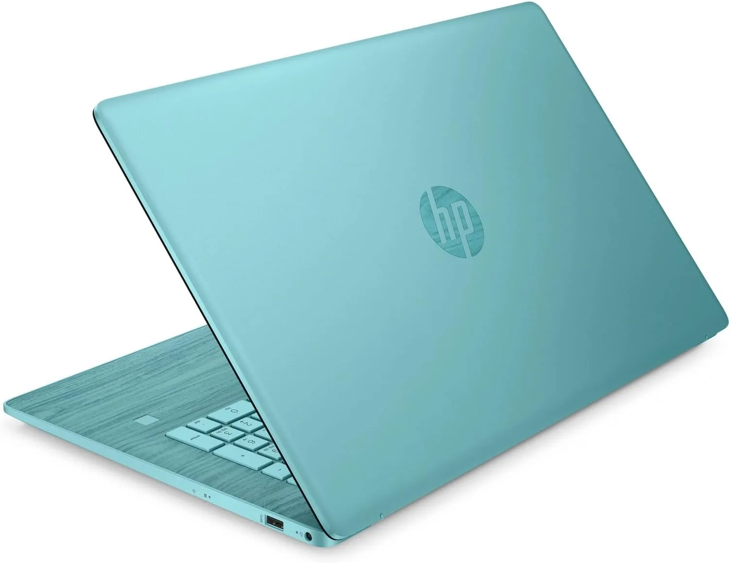 HP 17.3 Inch 17-cn0615ds FHD IPS Laptop Intel Celeron N4120 4GB DDR4 RAM 128GB SSD Intel UHD Graphics 600 Backlit Keyboard Wifi Bluetooth USB Type-C HDMI Windows 11 Home S Mode, Seafoam Teal (Renewed)