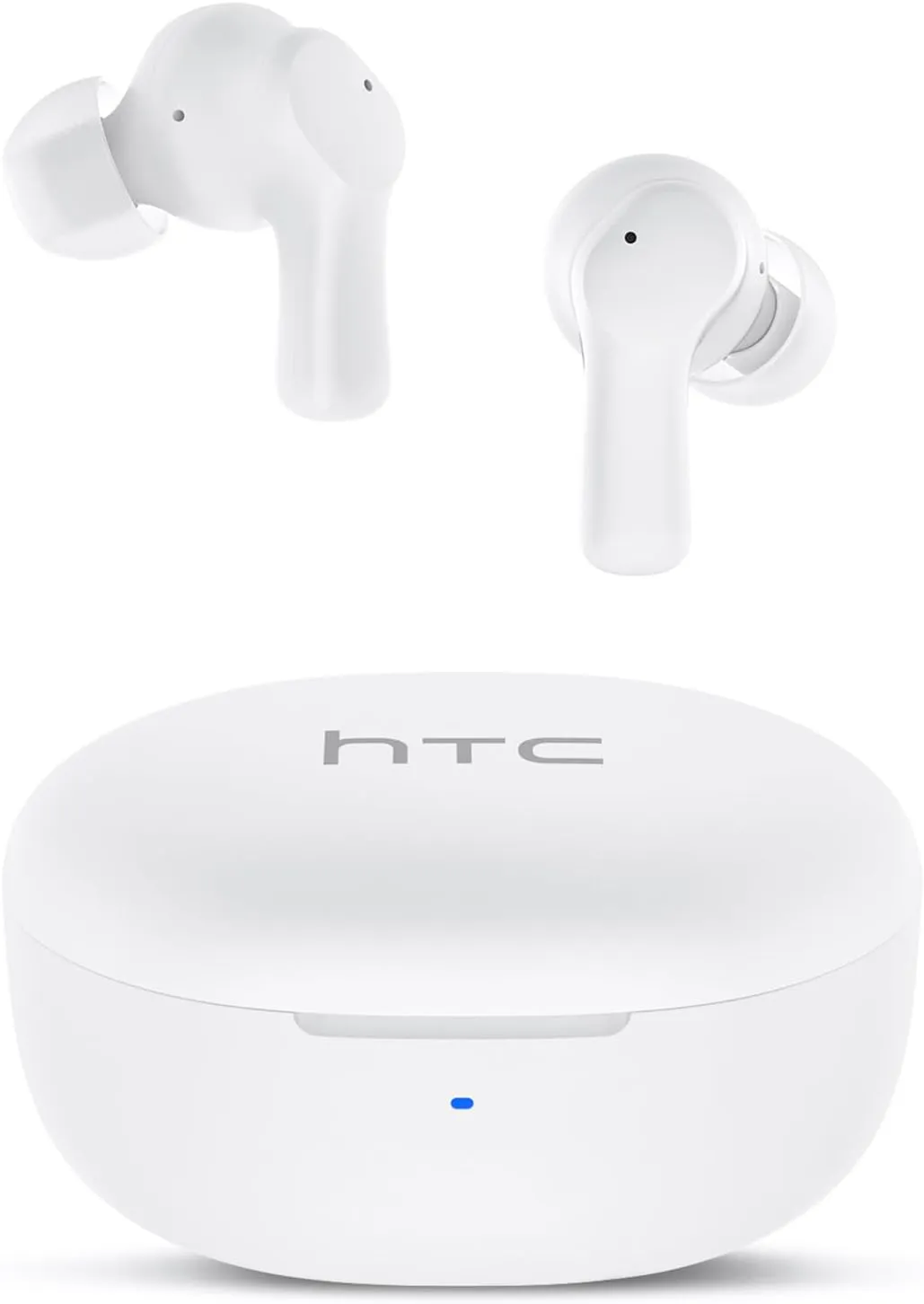 HTC True Wireless Earbuds 1- Bluetooth Wireless Earphone Stereo Deep Bass with USB C Charging Case, 40 Hours Playtime, Built-in Microphone & Touch Control - Ideal for Driver, Work, Sport