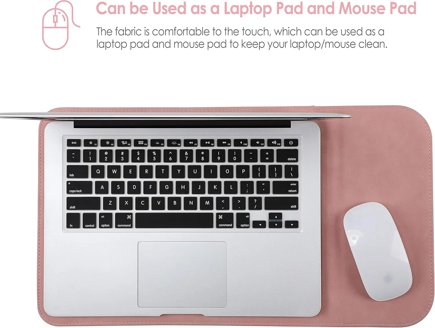 HYZUO 15-16 Inch Laptop Sleeve Compatible with MacBook Pro 16 M3/M2/M1 Pro/Max A2991 A2780 A2485 A2141 2024-2019, MacBook Pro 15 2012-2015, XPS 15, Faux Suede Leather Case with Small Bag, Pink