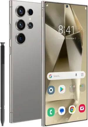 I25 Ultra Unlocked Phone,Android 14 12 512GB Smartphone,Built in Pen The Phone,Cell Phone Battery 7000mAh 6.99" HD Screen,Dual SIM/5G/Face ID/Fingerprint Lock/GPS (Grey, 12 512G)