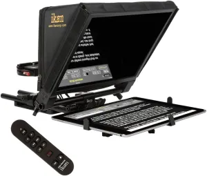 Ikan 22-inch Elite Universal Large Tablet Teleprompter for Surface Pro & iPad Pro, Beam Splitter 70/30 Glass w/Remote (PT-Elite-PRO-RC) - Black