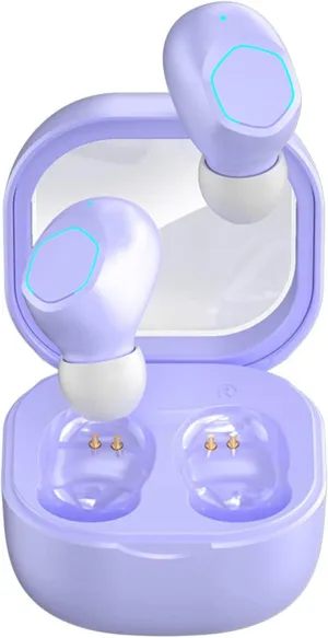in Ear Bluetooth Headphones Wireless Earbuds with Wireless Charging Deep Noise Cancelling Sports Headphones Built in Microphone Sweat Proof (D, One Size)