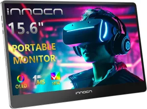 INNOCN 15.6 inch Portable Monitor 15A1F | OLED | 1080P FHD | USB C, HDMI | Laptop Monitor, Computer Display, Gaming Monitor | HDR, Detachable Stand, Speakers