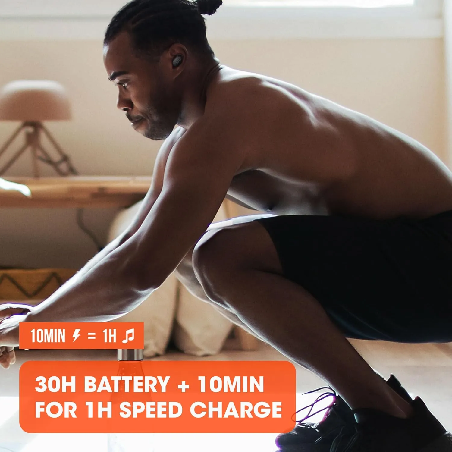JBL Endurance Race TWS - Waterproof true wireless active sport earbuds, JBL Pure Bass Sound, Up to 30 hours of battery life, IP67 Waterproof and Dustproof, Ambient Aware & TalkThru (Blue)