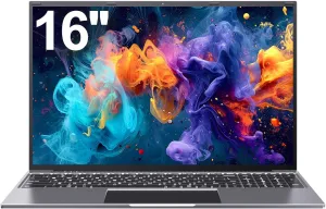 jumper Laptop, 16 inch Laptop Computer, Quad-Core Processor, 512GB SSD 16GB DDR4, 5G/2.4G WiFi, 1920x1200 FHD Display, Long Battery Life, Type C, Traditional Laptops for Business Office Student