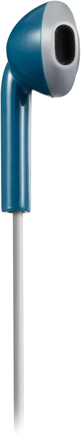 JVC Blue and Grey Sweat and Splash Proof Retro Earbuds with Microphone and Remote HAF19MAH