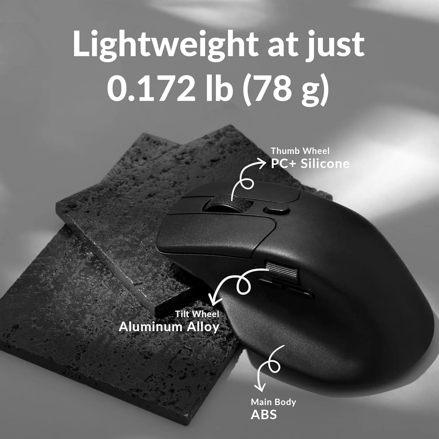 Keychron M6 1000 Hz Wireless Bluetooth 5.1/2.4 GHz/Wired Optical Mouse, Lightweight 78g Programmable PixArt 3395 Sensor with up to 26K DPI/ 650 IPS for Windows Mac Linux - Black