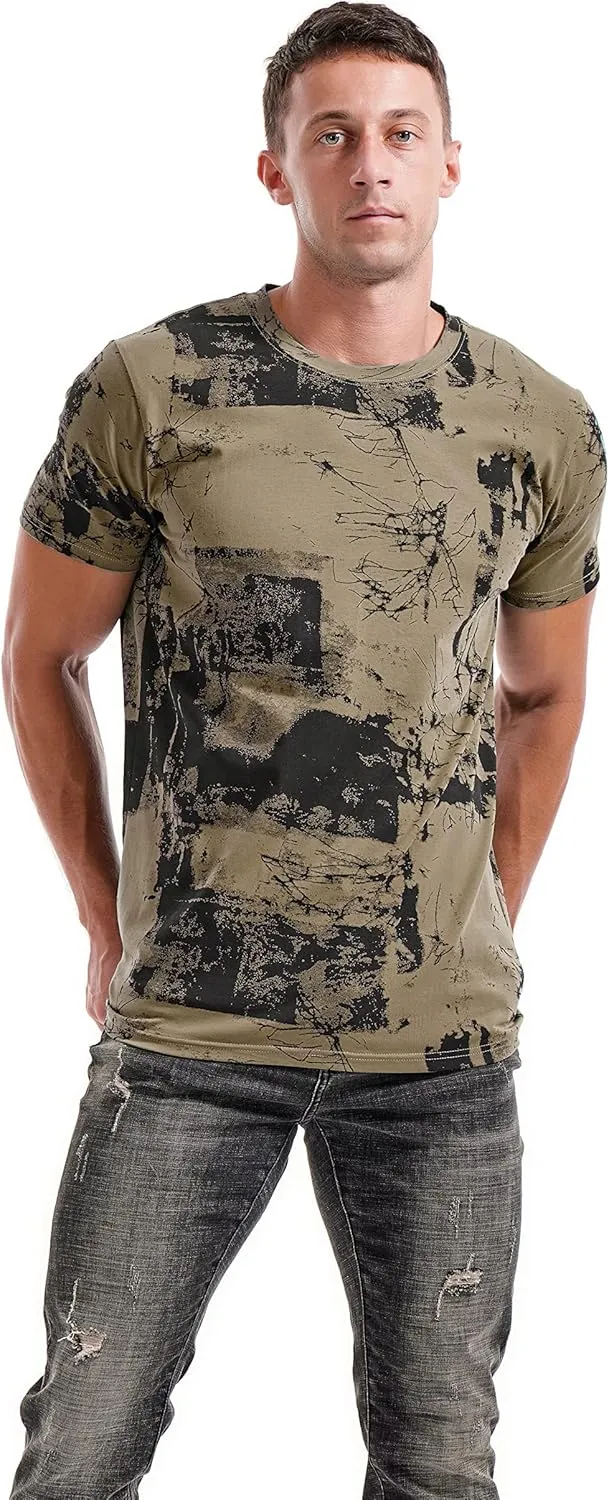 KLIEGOU Mens Hipster Hiphop Tees - Fashion Print T-Shirts
