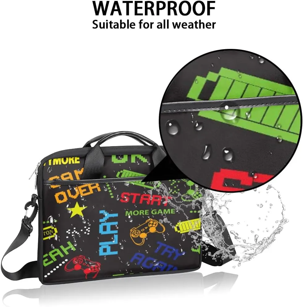 Laptop Bag for Women Men, 15.6 inch Messenger Shoulder Bags, Water Resistant Computer Bag Sleeve