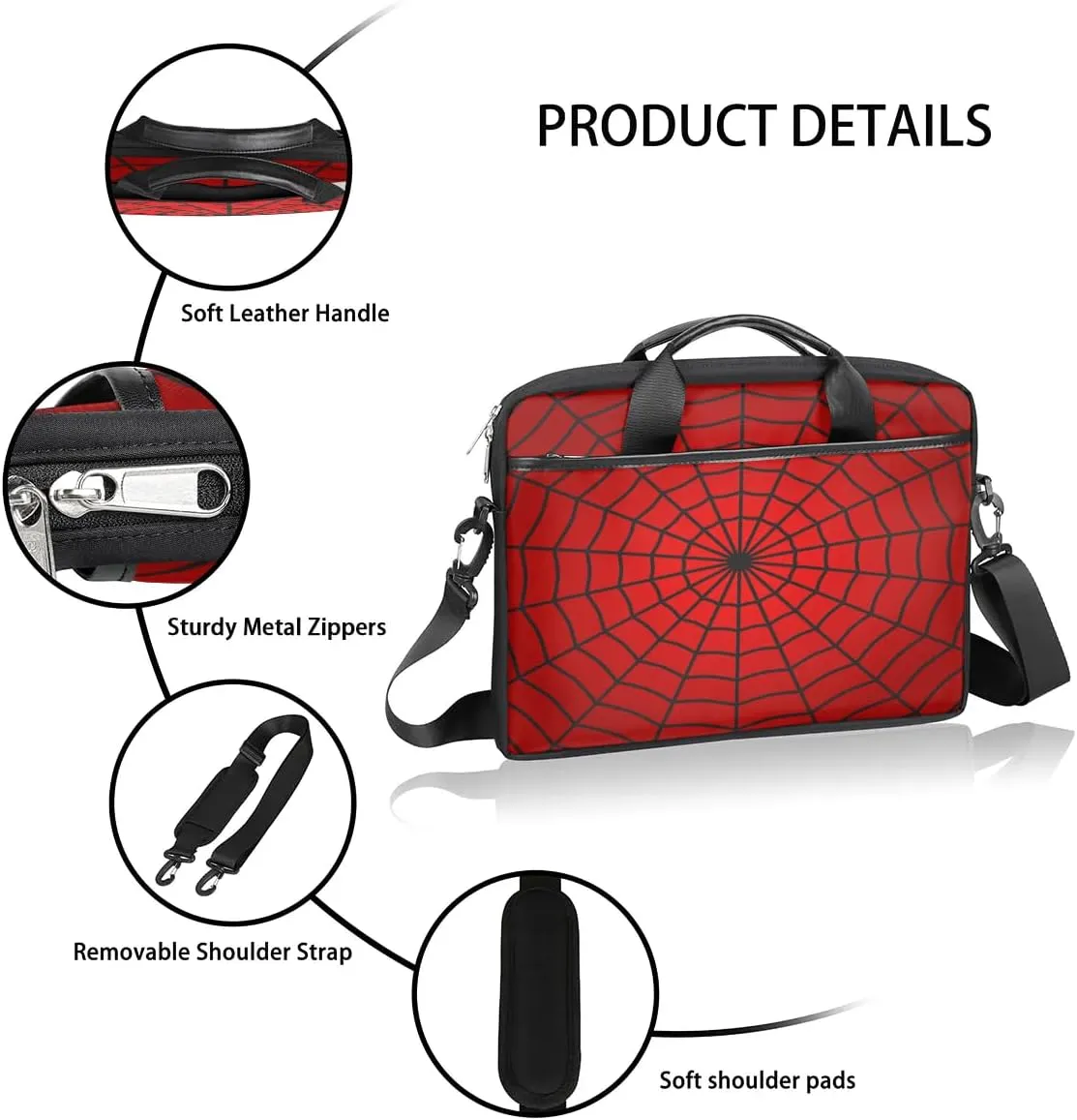 Laptop Bag for Women Men, 15.6 inch Messenger Shoulder Bags, Water Resistant Computer Bag Sleeve