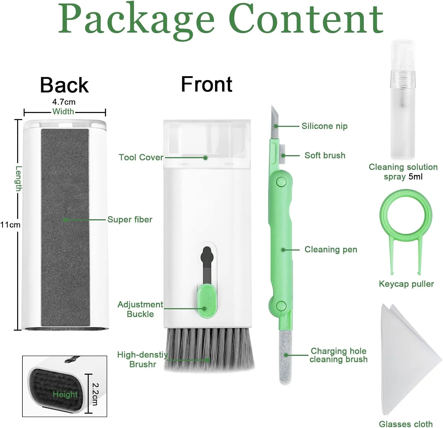 Laptop Screen Keyboard Earbud Cleaner Kit for Airpods Pro MacBook iPad iPhone iPod, walrfid Multi-Function Cleaning Pen Brush Tool Key Remover for PC Monitor TV Phone Computer Headphone