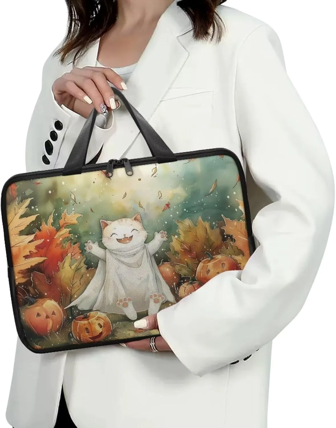 Laptop Sleeve Case Travel Laptop Bag with Handle Shockproof Carrying Briefcase Fashion Print Tablet Bag