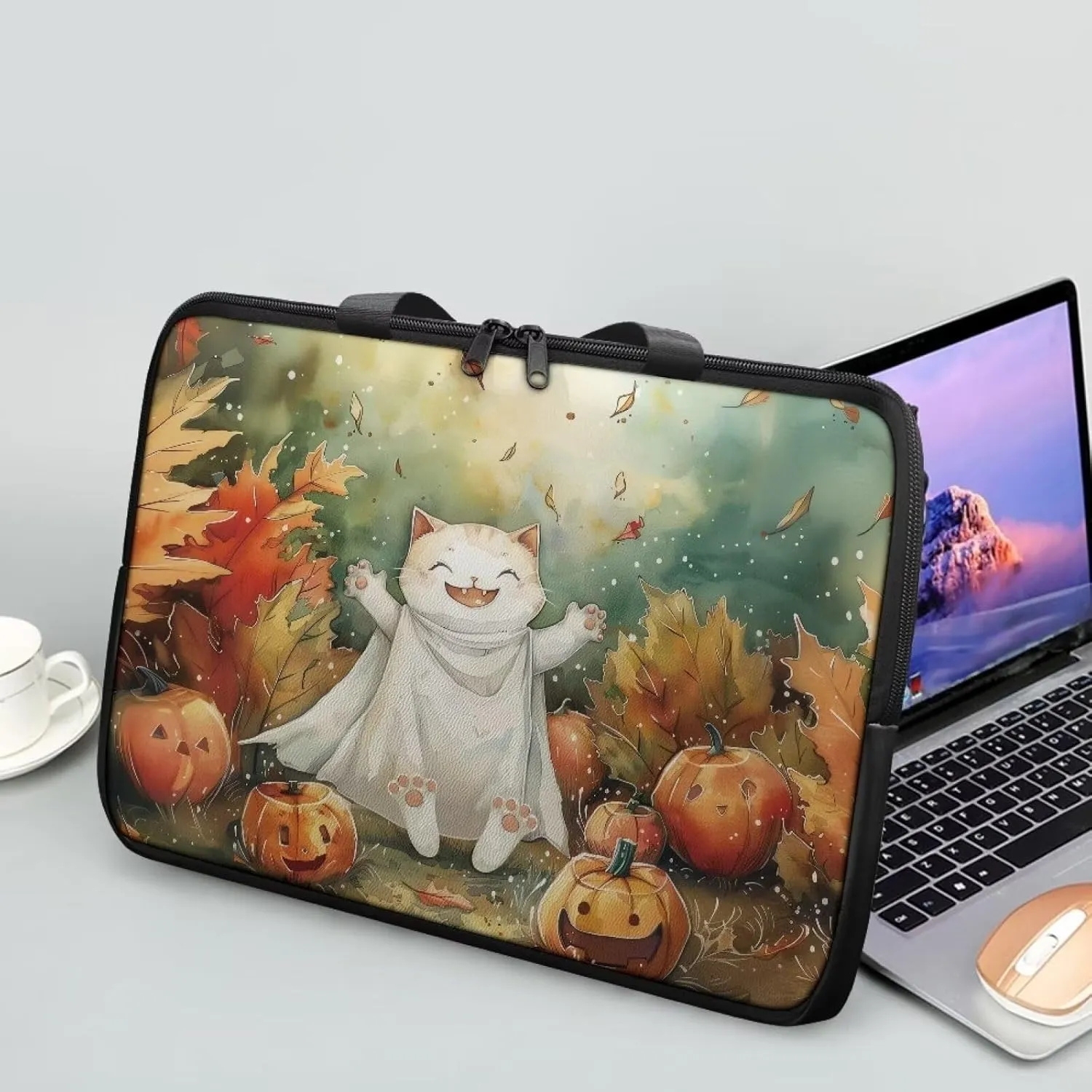 Laptop Sleeve Case Travel Laptop Bag with Handle Shockproof Carrying Briefcase Fashion Print Tablet Bag