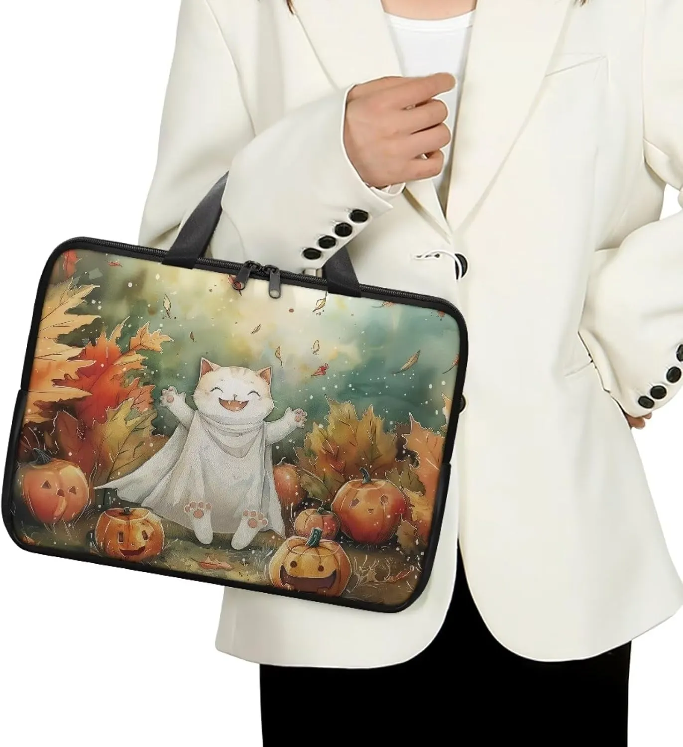 Laptop Sleeve Case Travel Laptop Bag with Handle Shockproof Carrying Briefcase Fashion Print Tablet Bag
