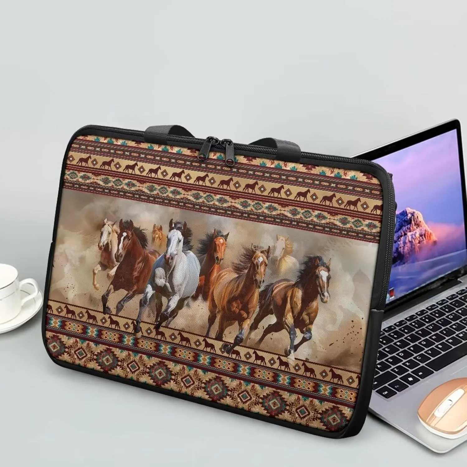 Laptop Sleeve Case Travel Laptop Bag with Handle Shockproof Carrying Briefcase Large Capacity Tablet Bag