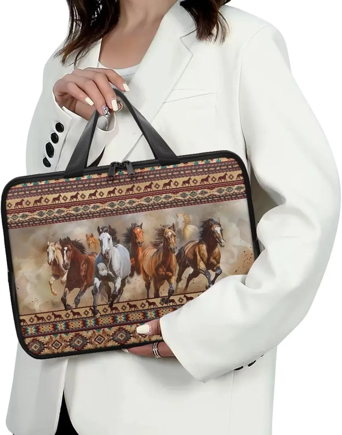 Laptop Sleeve Case Travel Laptop Bag with Handle Shockproof Carrying Briefcase Large Capacity Tablet Bag