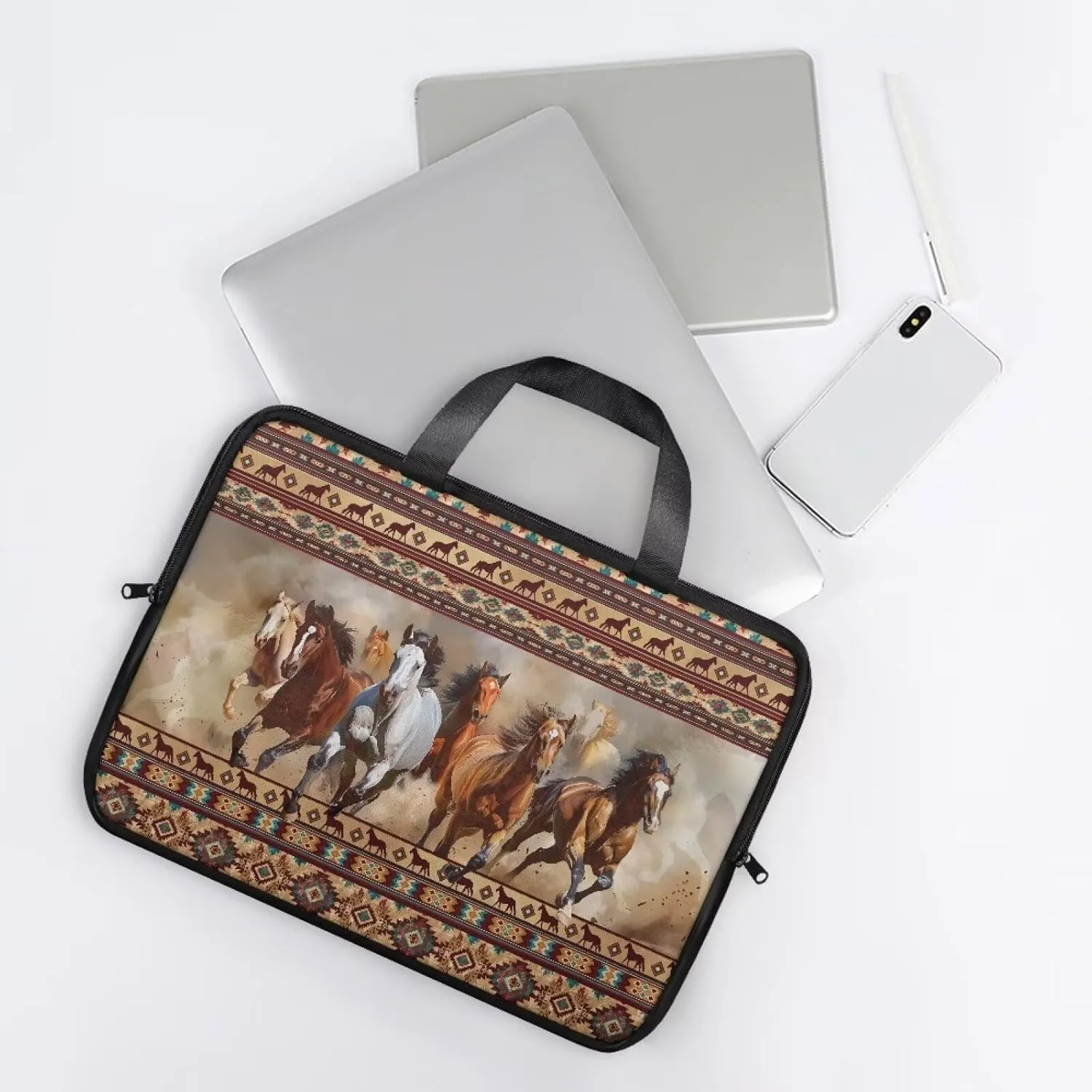 Laptop Sleeve Case Travel Laptop Bag with Handle Shockproof Carrying Briefcase Large Capacity Tablet Bag
