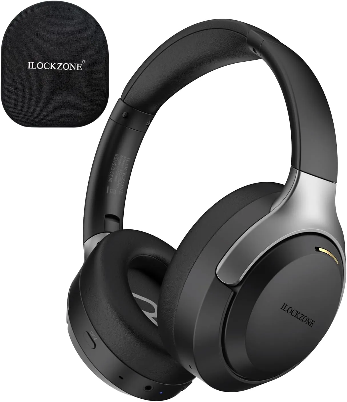 LC30Pro Hybrid Active Noise Cancelling Headphones Over Ear, 100H Playtime Wireless Bluetooth Headphones with Mic, HiFi Audio, 3 EQ Modes, Low Latency, Foldable for Gaming/Travel/Office