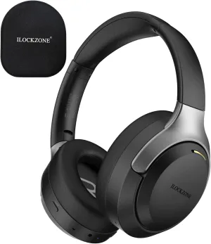 LC30Pro Hybrid Active Noise Cancelling Headphones Over Ear, 100H Playtime Wireless Bluetooth Headphones with Mic, HiFi Audio, 3 EQ Modes, Low Latency, Foldable for Gaming/Travel/Office