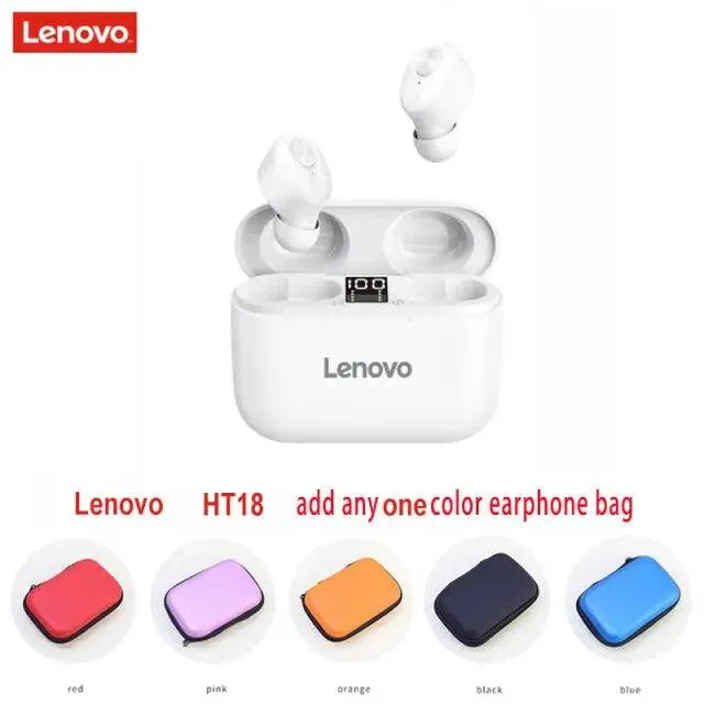 Lenovo TWS Wireless Bluetooth 5.0 Earphone LED Display Headset Volume Control HIFI Stereo Waterproof Sports Earbuds