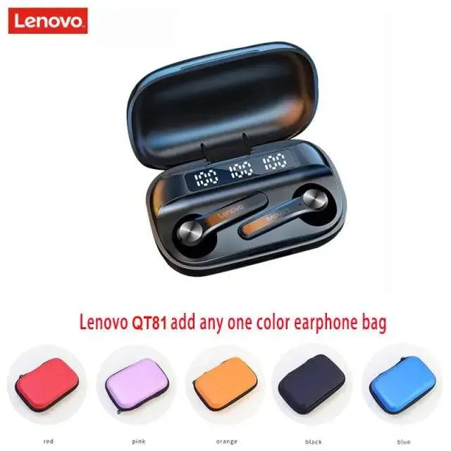 Lenovo TWS Wireless Bluetooth 5.0 Earphone LED Display Headset Volume Control HIFI Stereo Waterproof Sports Earbuds