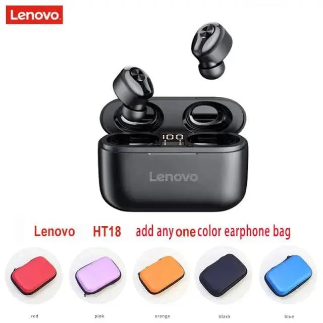 Lenovo TWS Wireless Bluetooth 5.0 Earphone LED Display Headset Volume Control HIFI Stereo Waterproof Sports Earbuds
