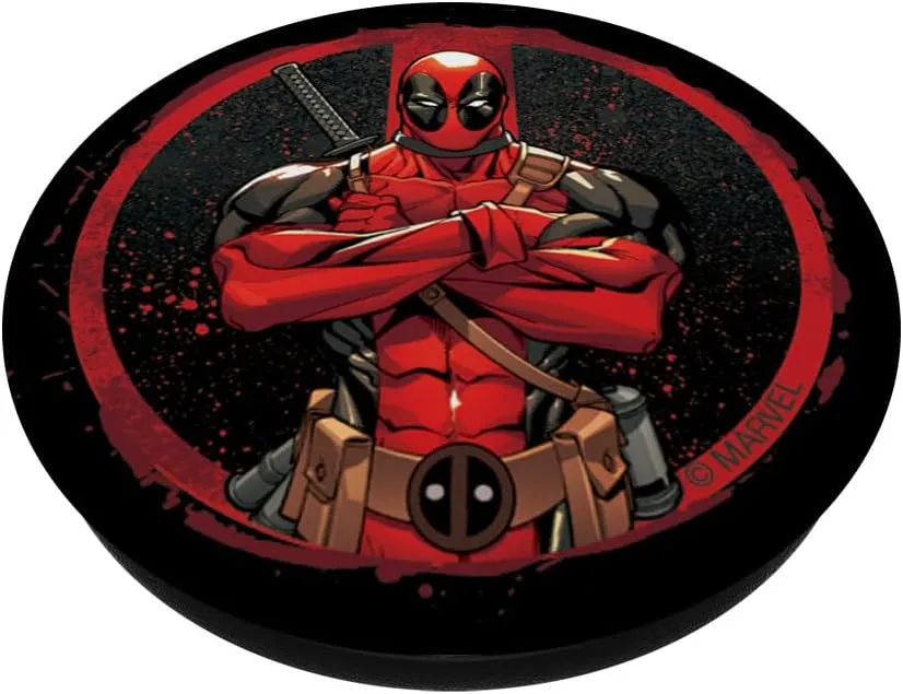 Marvel Deadpool Wade Wilson Icon PopSockets PopGrip: Swappable Grip for Phones & Tablets