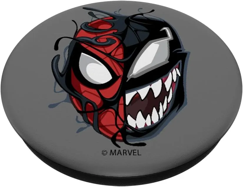 Marvel Spider-Man Venom Split Face PopSockets PopGrip: Swappable Grip for Phones & Tablets