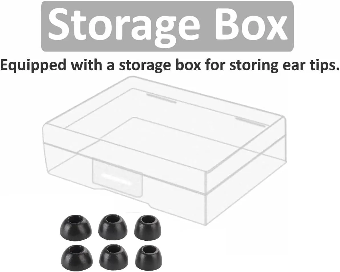 Memory Foam Ear Tips Compatible with JBL Tune 230NC TWS Earbuds, Foam Ear Buds Noise Cancelling Ear Cap Ear Plug Eartips, LMS 3 Size 3 Pairs,Black 214