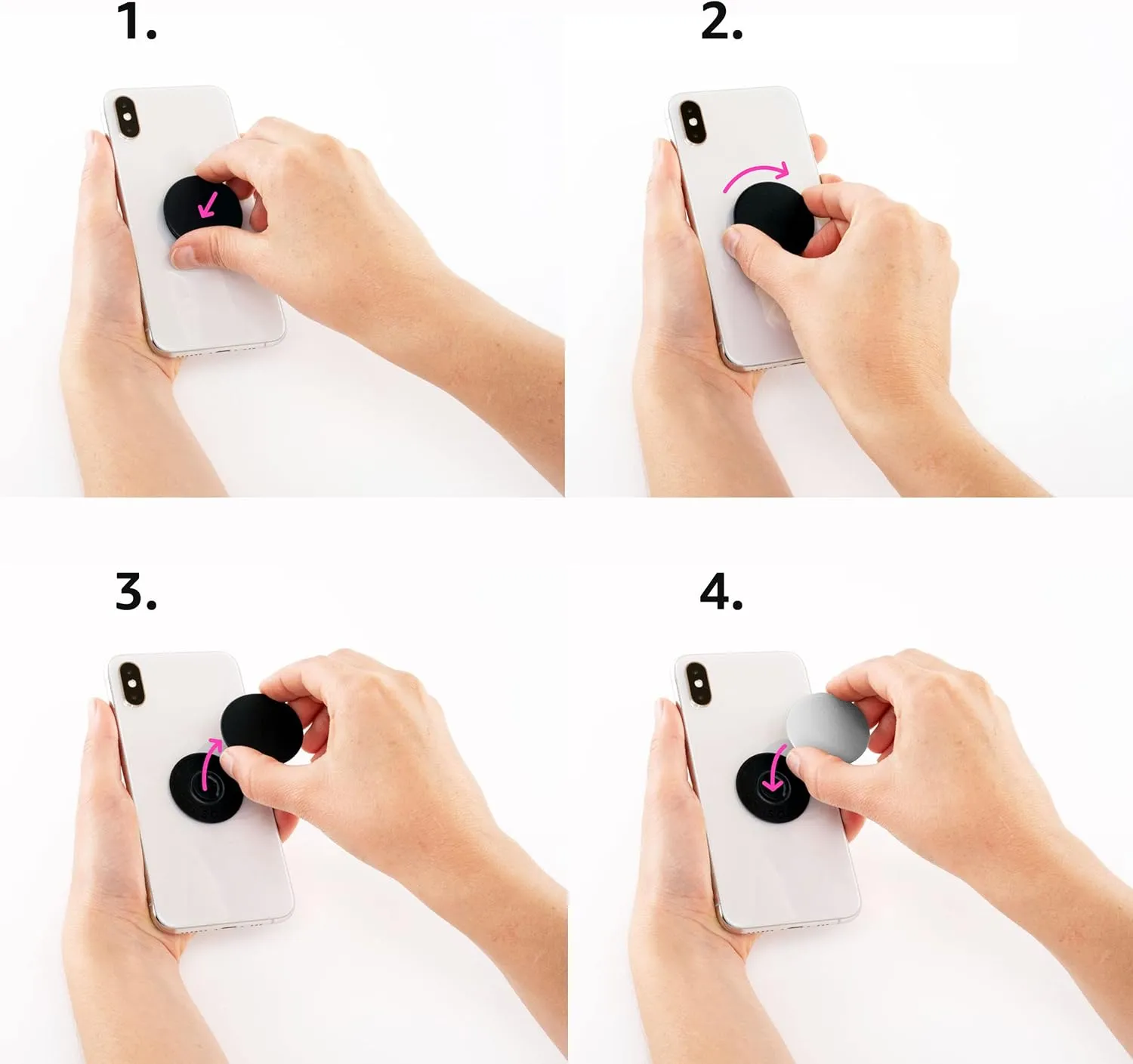 Modern Florals on Grey PACJ0194 PopSockets PopGrip: Swappable Grip for Phones & Tablets