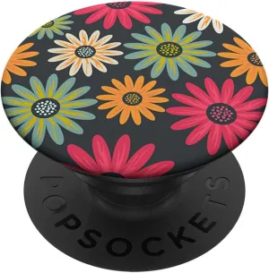 Modern Florals on Grey PACJ0194 PopSockets PopGrip: Swappable Grip for Phones & Tablets