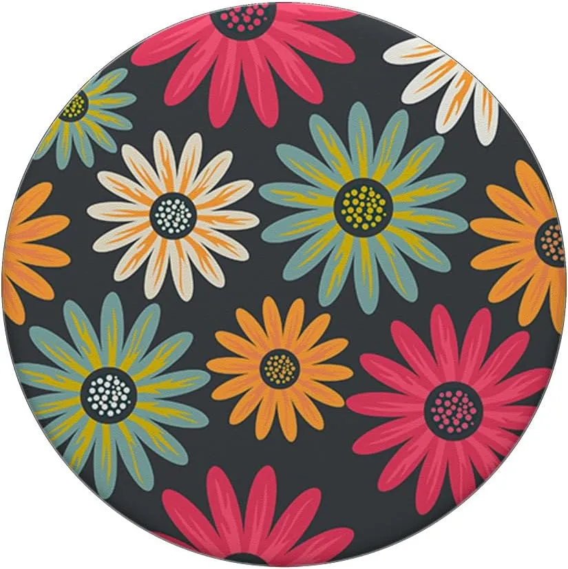 Modern Florals on Grey PACJ0194 PopSockets PopGrip: Swappable Grip for Phones & Tablets