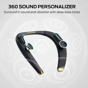 Monster Boomerang Petite Neckband Bluetooth Speakers, Neck Speaker with 15H Playtime, aptX High Fidelity 3D Stereo Sound, Low Latency, Built-in Mic, IPX5 Waterproof Wearable for Home Outdoor
