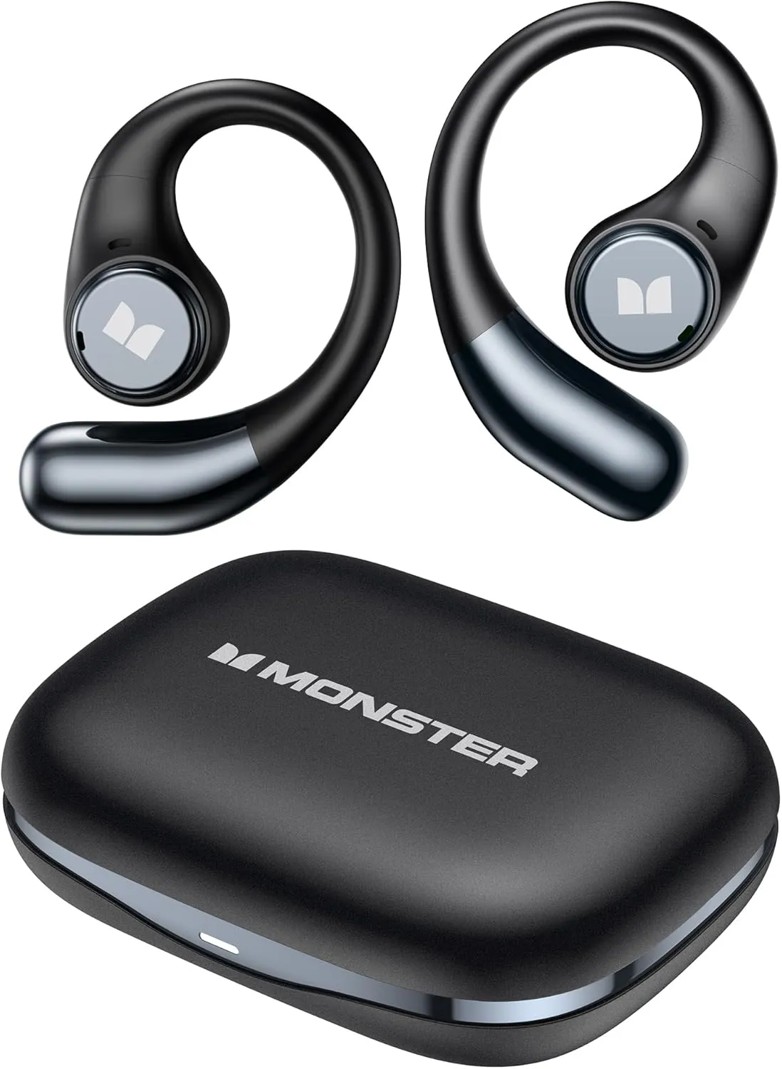 Monster Open Ear AC336 Headphones, Bluetooth 6.0 Wireless Earbuds with Stereo Sound, ENC Clear Call, 21H Playtime, Type-C Charging, Touch Control, IPX6 Waterproof Open Ear Earbuds for Sports Fitness