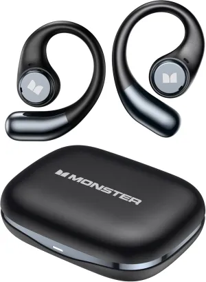 Monster Open Ear AC336 Headphones, Bluetooth 6.0 Wireless Earbuds with Stereo Sound, ENC Clear Call, 21H Playtime, Type-C Charging, Touch Control, IPX6 Waterproof Open Ear Earbuds for Sports Fitness