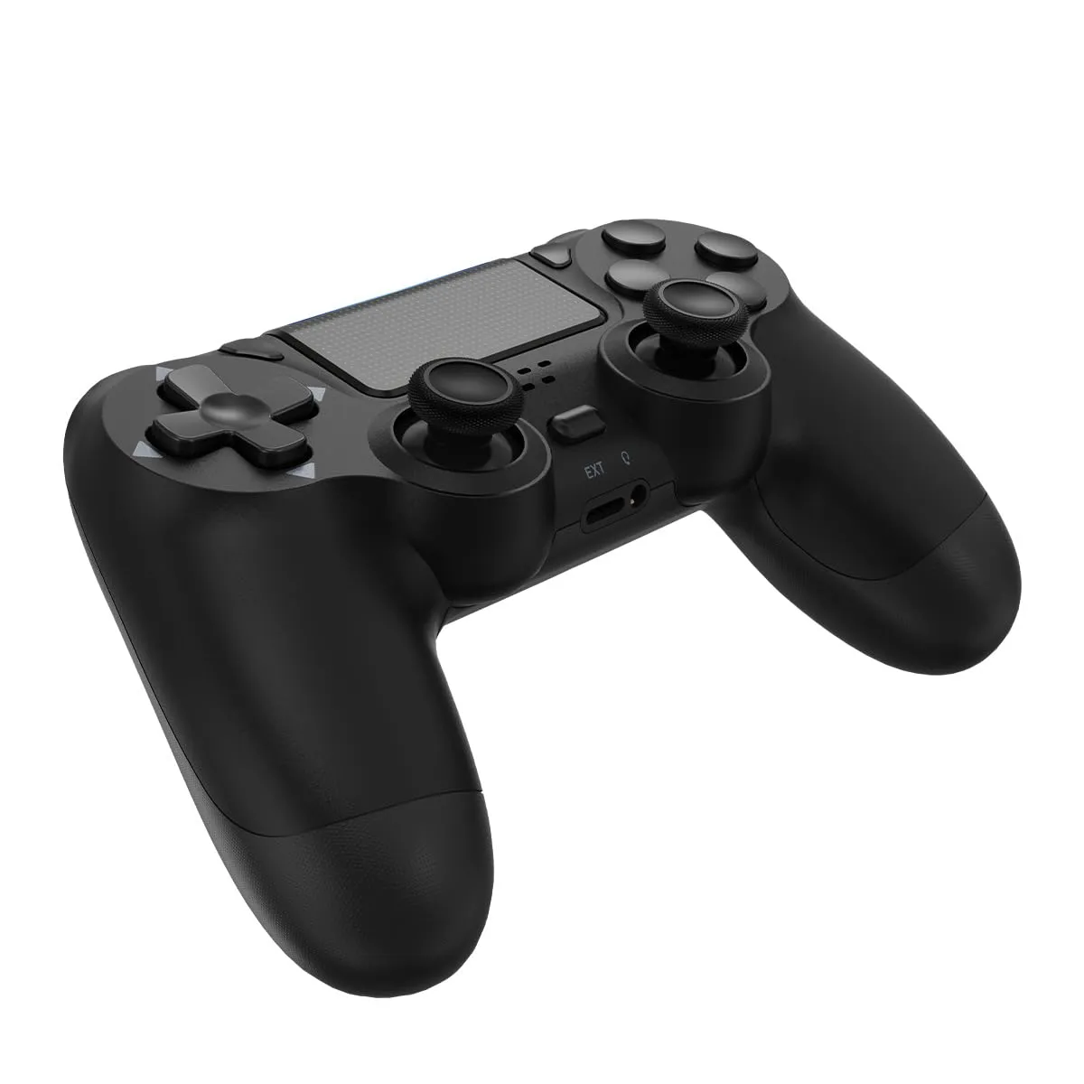 MOOGOLE Wireless Controller Compatible with PS4, with Vibration Feedback/Motion Sensing/Touchpad/Light Bar/Speaker/3.5mm Headphone Jack/Share (Black)