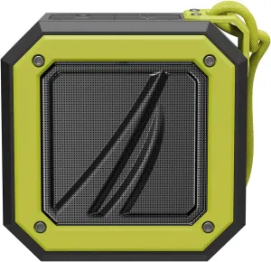 NAUTICA Bluetooth Portable Speaker, Waterproof Wireless Speaker, Outdoor, Bluetooth Patio Speakers, Loud Sound, Clear Audio, USB Drive, 15-Hour Playtime (Black/Green)