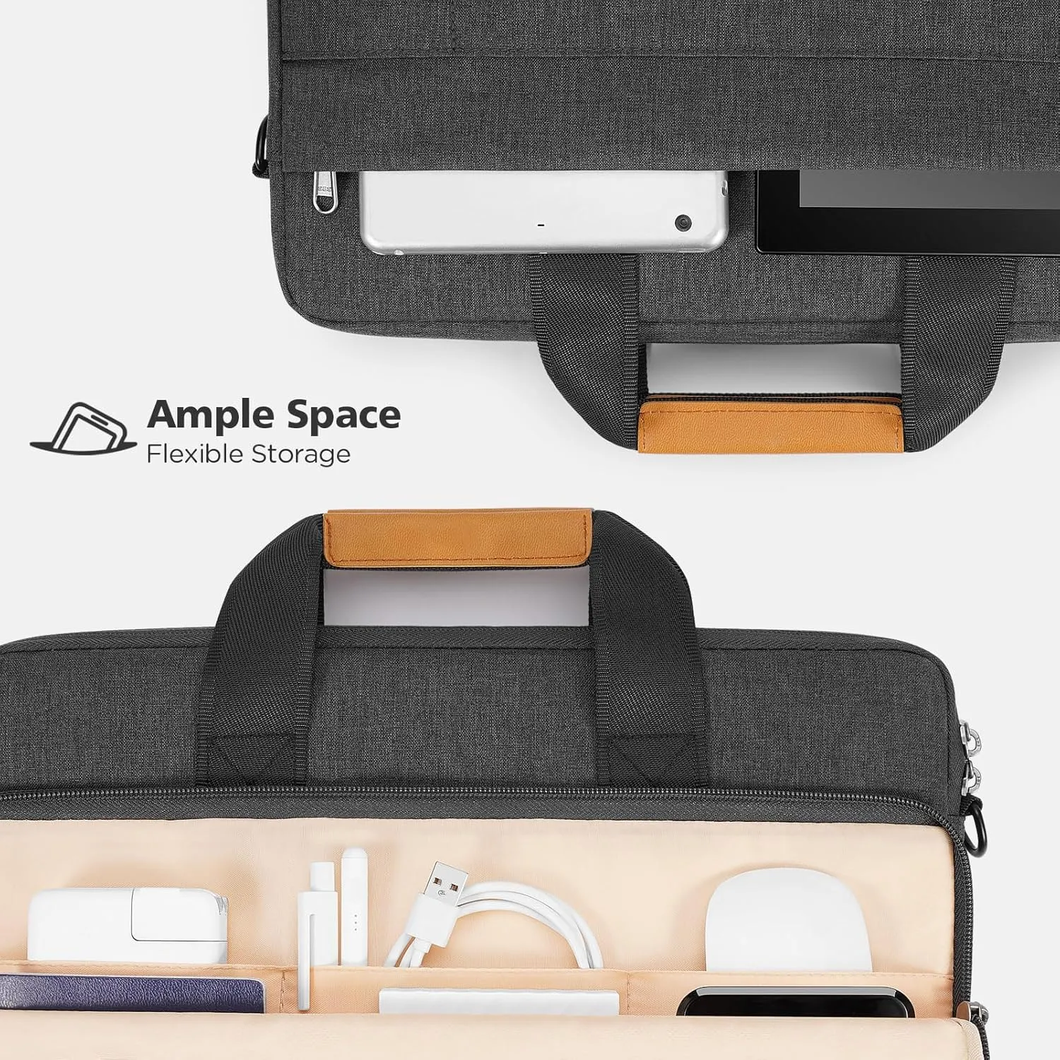 NIDOO Laptop Shoulder Bag 16-15.6 inch Computer Sleeve Carrying Case Compatible with 16" MacBook Pro M3 M2 / 16" Legion 7i / Legion Pro 5i / 15.6" XPS 15 / Acer Nitro 5 / Legion 5 / ThinkPad E15 L15