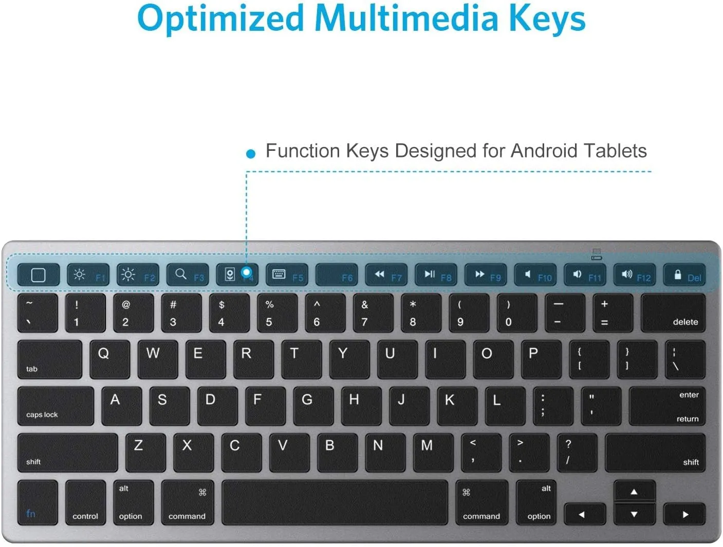 OMOTON Bluetooth Keyboard Compatible with iPad 10th Generation, iPad 10.2 (9th/8th/7th), iPad Pro 13/12.9/11 inch, iPad Air 13/11 inch, iPad Air/Mini and More Bluetooth Enabled Devices, Grey