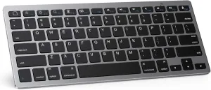 OMOTON Bluetooth Keyboard Compatible with iPad 10th Generation, iPad 10.2 (9th/8th/7th), iPad Pro 13/12.9/11 inch, iPad Air 13/11 inch, iPad Air/Mini and More Bluetooth Enabled Devices, Grey