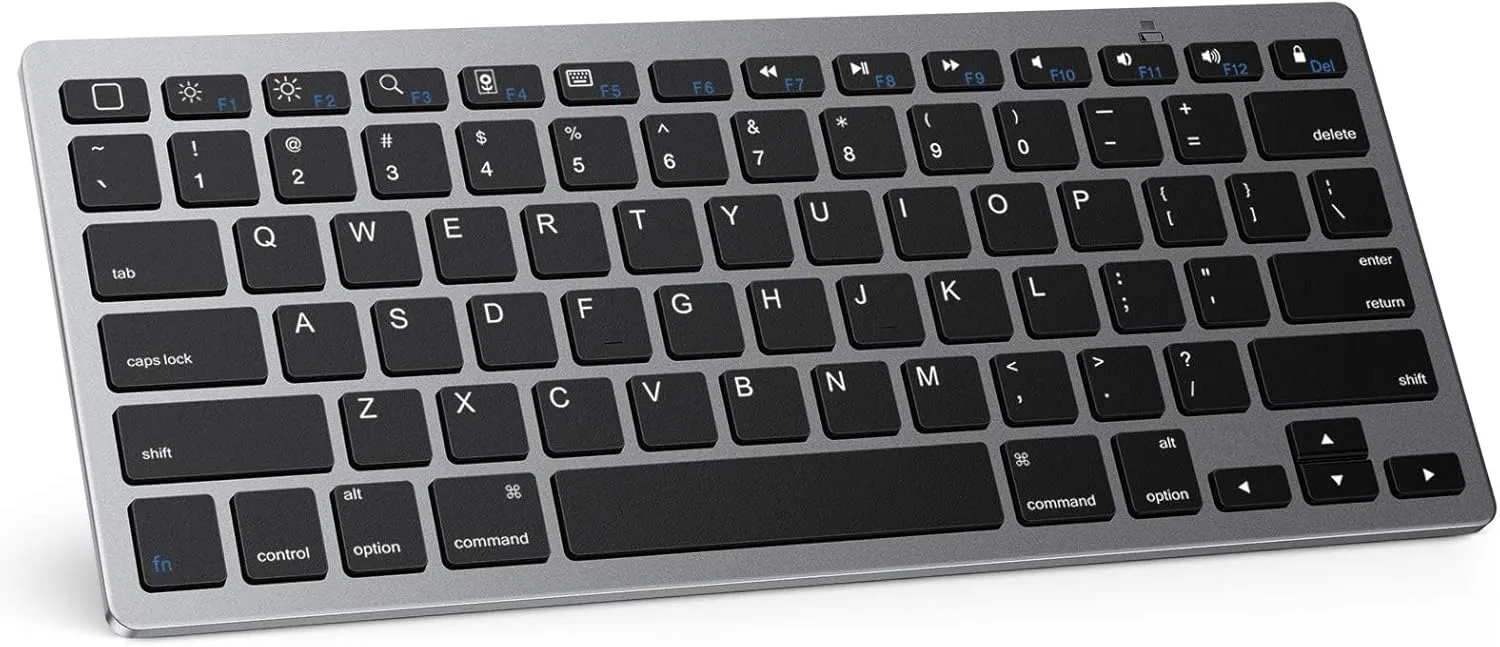 OMOTON Bluetooth Keyboard Compatible with iPad 10th Generation, iPad 10.2 (9th/8th/7th), iPad Pro 13/12.9/11 inch, iPad Air 13/11 inch, iPad Air/Mini and More Bluetooth Enabled Devices, Grey