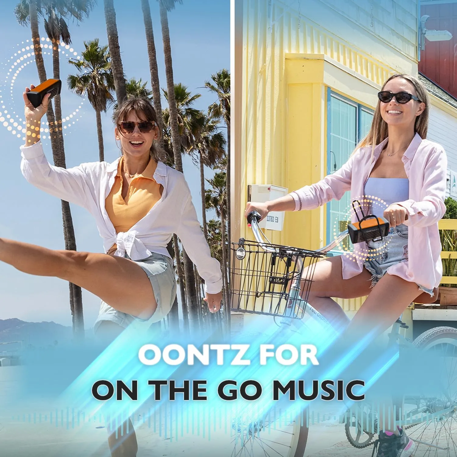 OontZ Angle 3 Bluetooth Speaker, 2 Pack Portable Wireless Speakers, 10 Watts, Crystal Clear Stereo Sound, IPX5 Water Resistant (Red-Dual)