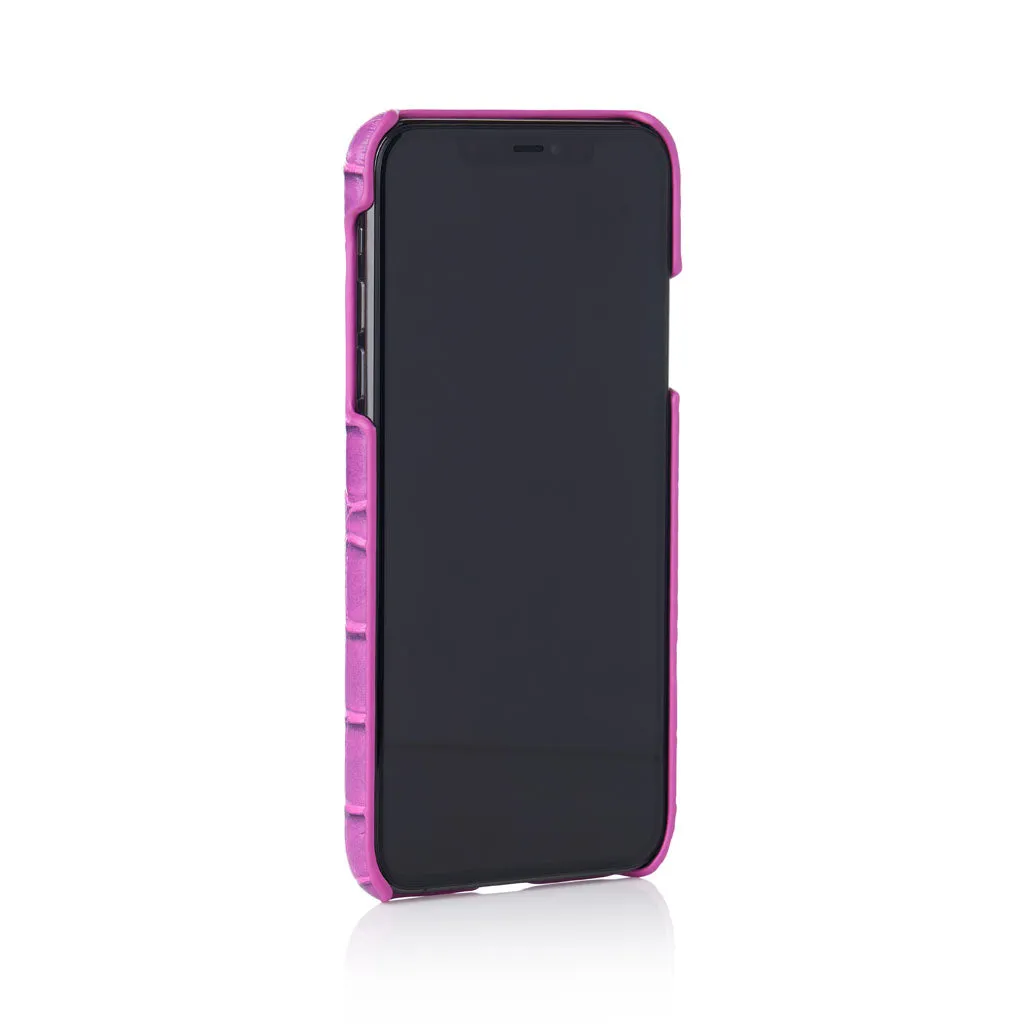 Orchid Faux Crocodile iPhone Case