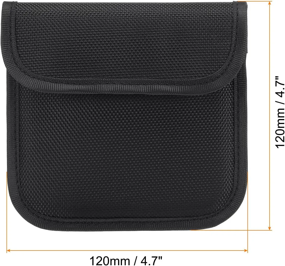 PATIKIL 120x120mm Lens Filter Case, 2Pcs Camera Filter Case Portable Lens Filter Pouch Photography Fit Camera Bag Coat Pocket Drone, Black